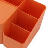 Tissue Box Organizer with Lid Plastic Exquisite Smooth Surface Tissue Desk Organizer for Home Office Orange