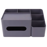 Tissue Box Organizer with Lid Plastic Exquisite Smooth Surface Tissue Desk Organizer for Home Office Purple