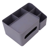 Tissue Box Organizer with Lid Plastic Exquisite Smooth Surface Tissue Desk Organizer for Home Office Purple - 45-Degree Angle