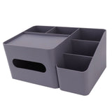 Tissue Box Organizer with Lid Plastic Exquisite Smooth Surface Tissue Desk Organizer for Home Office Purple - Extra Image