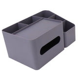 Tissue Box Organizer with Lid Plastic Exquisite Smooth Surface Tissue Desk Organizer for Home Office Purple