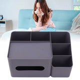 Tissue Box Organizer with Lid Plastic Exquisite Smooth Surface Tissue Desk Organizer for Home Office Purple