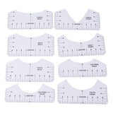 8PCS T Shirt Ruler Guide PVC Clothing Centering Design T Shirt Alignment Tool for Heat Press Accessories
