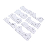 8PCS T Shirt Ruler Guide PVC Clothing Centering Design T Shirt Alignment Tool for Heat Press Accessories - Front View