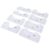 8PCS T Shirt Ruler Guide PVC Clothing Centering Design T Shirt Alignment Tool for Heat Press Accessories - Top-Down View
