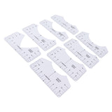 8PCS T Shirt Ruler Guide PVC Clothing Centering Design T Shirt Alignment Tool for Heat Press Accessories - 45-Degree Angle