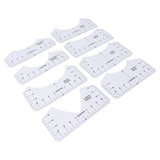 8PCS T Shirt Ruler Guide PVC Clothing Centering Design T Shirt Alignment Tool for Heat Press Accessories - Rear View