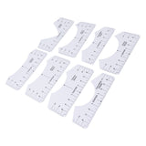 8PCS T Shirt Ruler Guide PVC Clothing Centering Design T Shirt Alignment Tool for Heat Press Accessories