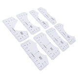8PCS T Shirt Ruler Guide PVC Clothing Centering Design T Shirt Alignment Tool for Heat Press Accessories