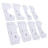 8PCS T Shirt Ruler Guide PVC Clothing Centering Design T Shirt Alignment Tool for Heat Press Accessories