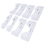 8PCS T Shirt Ruler Guide PVC Clothing Centering Design T Shirt Alignment Tool for Heat Press Accessories