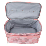 Knitting Bag Pink Oxford Cloth DIY Multifunctional Portable Crochet Holder Bag with Dividers for Knitting Needles Yarn Balls Sewing Supplies - Low Angle