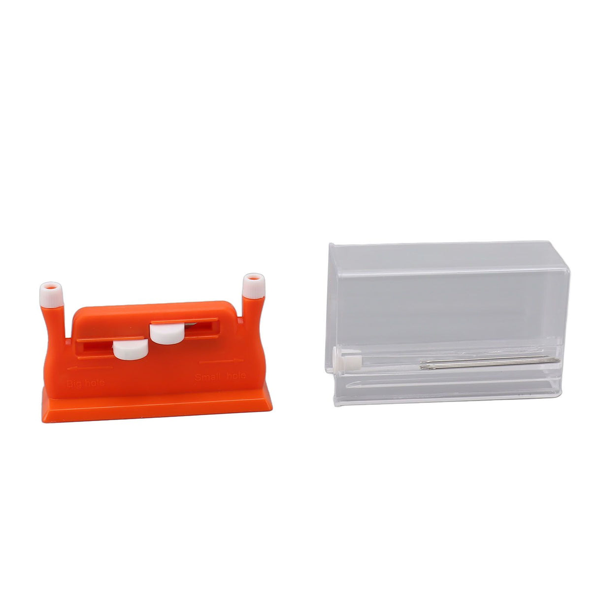 Auto Needle Threader Home Hand Sewing Automatic Thread Device with 5 Needles for The Aged Utilities Cross Stitch Orange
