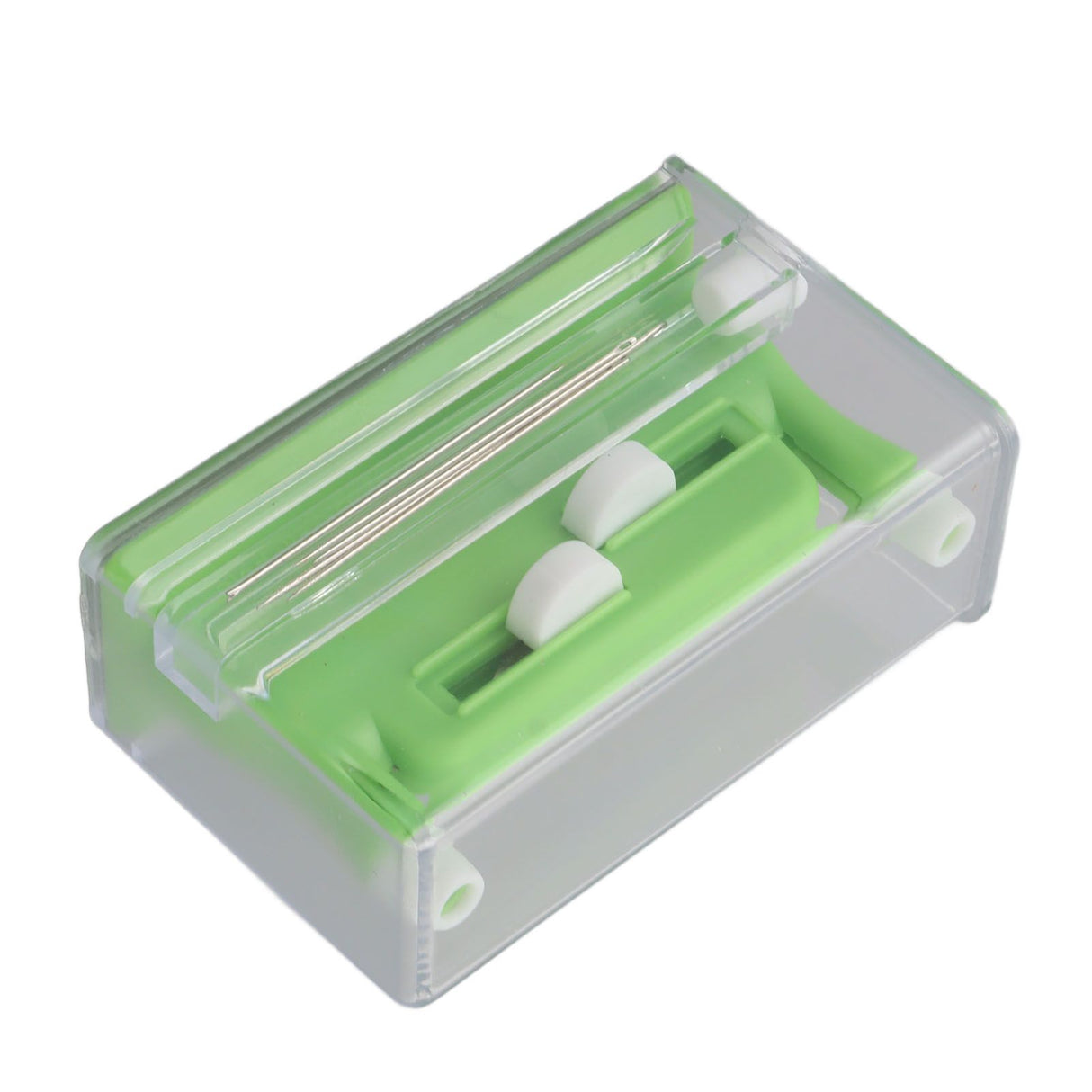 Auto Needle Threader Home Hand Sewing Automatic Thread Device with 5 Needles for The Aged Utilities Cross Stitch Green