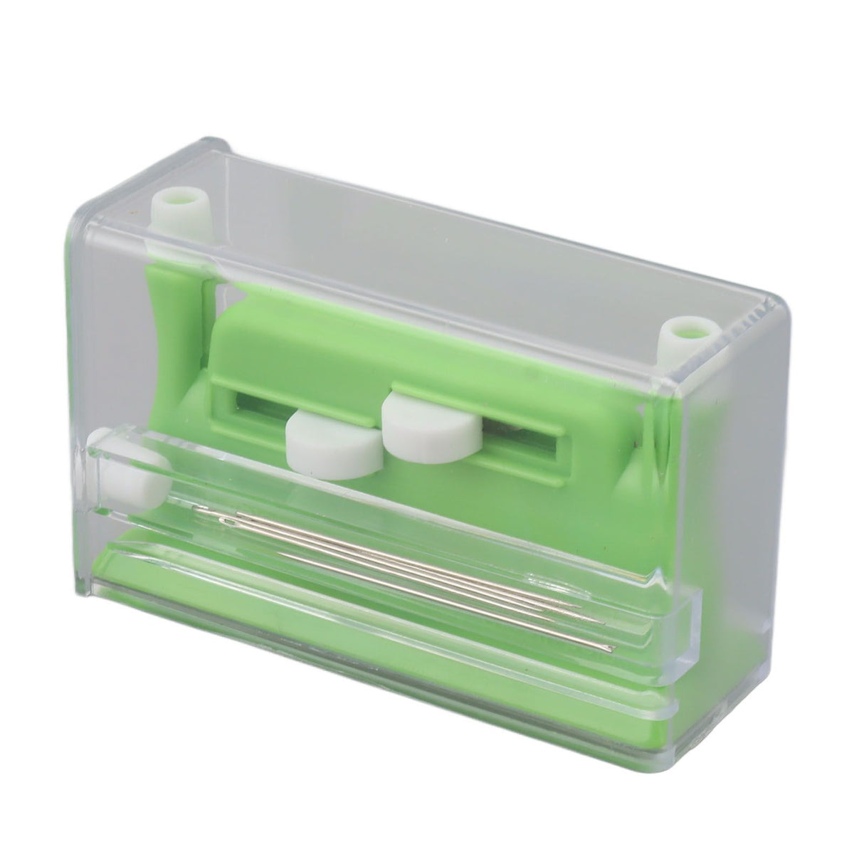 Auto Needle Threader Home Hand Sewing Automatic Thread Device with 5 Needles for The Aged Utilities Cross Stitch Green