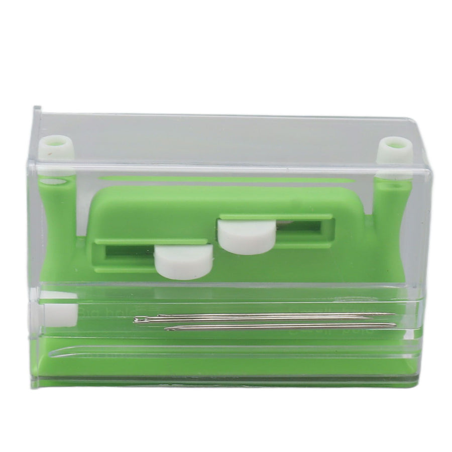 Auto Needle Threader Home Hand Sewing Automatic Thread Device with 5 Needles for The Aged Utilities Cross Stitch Green