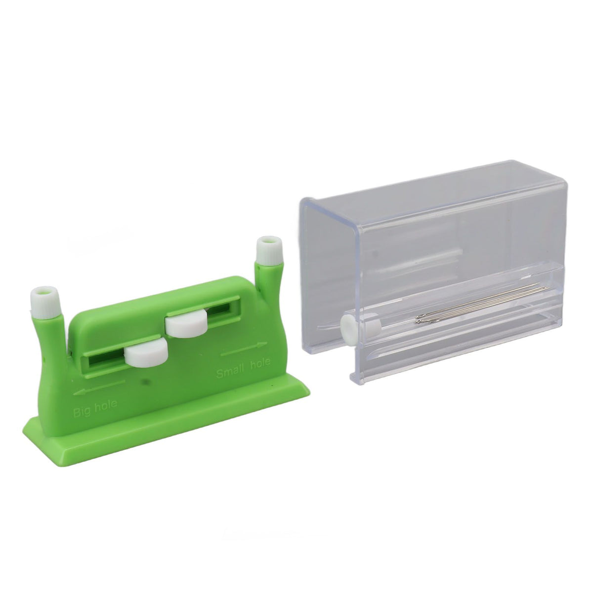 Auto Needle Threader Home Hand Sewing Automatic Thread Device with 5 Needles for The Aged Utilities Cross Stitch Green