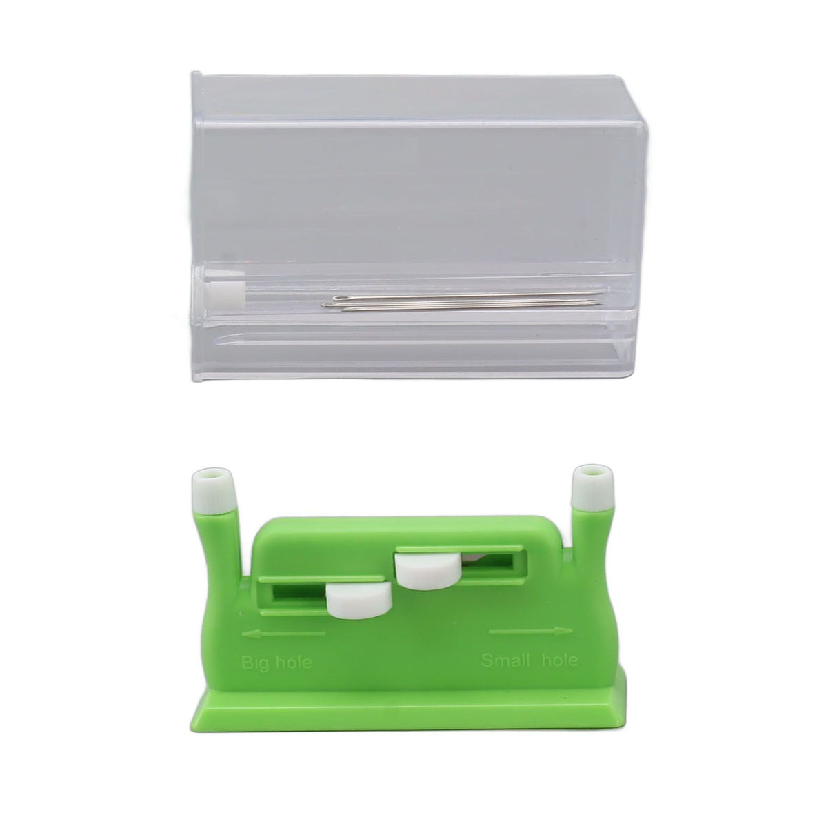 Auto Needle Threader Home Hand Sewing Automatic Thread Device with 5 Needles for The Aged Utilities Cross Stitch Green