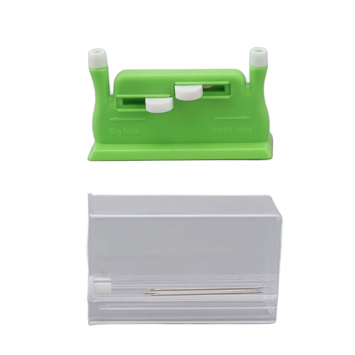 Auto Needle Threader Home Hand Sewing Automatic Thread Device with 5 Needles for The Aged Utilities Cross Stitch Green