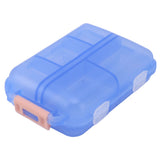 Medicine Box Medicine Case Plastic Waterproof 10 Compartments Buckle Lock Weekly Portable Medicine Container Blue - Extra Image