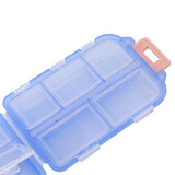 Medicine Box Medicine Case Plastic Waterproof 10 Compartments Buckle Lock Weekly Portable Medicine Container Blue - Extra Image