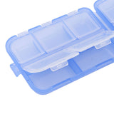 Medicine Box Medicine Case Plastic Waterproof 10 Compartments Buckle Lock Weekly Portable Medicine Container Blue - Extra Image