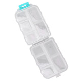 Medicine Box Medicine Case Plastic Waterproof 10 Compartments Buckle Lock Weekly Portable Medicine Container White - Extra Image