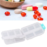 Medicine Box Medicine Case Plastic Waterproof 10 Compartments Buckle Lock Weekly Portable Medicine Container White - Extra Image