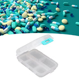 Medicine Box Medicine Case Plastic Waterproof 10 Compartments Buckle Lock Weekly Portable Medicine Container White - Extra Image