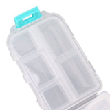 Medicine Box Medicine Case Plastic Waterproof 10 Compartments Buckle Lock Weekly Portable Medicine Container White - Extra Image