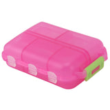 Medicine Box Medicine Case Plastic Waterproof 10 Compartments Buckle Lock Weekly Portable Medicine Container Rose Red - Extra Image