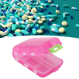 Medicine Box Medicine Case Plastic Waterproof 10 Compartments Buckle Lock Weekly Portable Medicine Container Rose Red