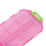 Medicine Box Medicine Case Plastic Waterproof 10 Compartments Buckle Lock Weekly Portable Medicine Container Rose Red - Extra Image