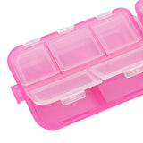 Medicine Box Medicine Case Plastic Waterproof 10 Compartments Buckle Lock Weekly Portable Medicine Container Rose Red - Extra Image