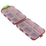 Medicine Box Medicine Case Plastic Waterproof 10 Compartments Buckle Lock Weekly Portable Medicine Container Purple - Side View