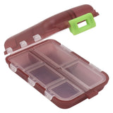 Medicine Box Medicine Case Plastic Waterproof 10 Compartments Buckle Lock Weekly Portable Medicine Container Purple - 45-Degree Angle