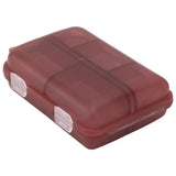 Medicine Box Medicine Case Plastic Waterproof 10 Compartments Buckle Lock Weekly Portable Medicine Container Purple - Close-Up Angle