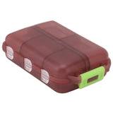 Medicine Box Medicine Case Plastic Waterproof 10 Compartments Buckle Lock Weekly Portable Medicine Container Purple - Low Angle