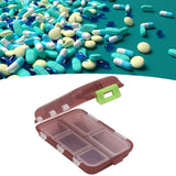 Medicine Box Medicine Case Plastic Waterproof 10 Compartments Buckle Lock Weekly Portable Medicine Container Purple - Extra Image
