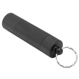 Keychain Medicine Holder Case 3 Compartment Waterproof Metal Travel Tablet Capsule Holder for Outdoor Black - 45-Degree Angle