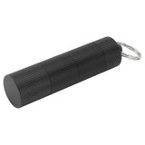 Keychain Medicine Holder Case 3 Compartment Waterproof Metal Travel Tablet Capsule Holder for Outdoor Black - Low Angle