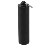 Keychain Medicine Holder Case 3 Compartment Waterproof Metal Travel Tablet Capsule Holder for Outdoor Black - Extra Image