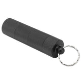 Keychain Medicine Holder Case 3 Compartment Waterproof Metal Travel Tablet Capsule Holder for Outdoor Black