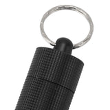 Keychain Medicine Holder Case 3 Compartment Waterproof Metal Travel Tablet Capsule Holder for Outdoor Black - Extra Image