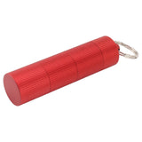 Keychain Medicine Holder Case 3 Compartment Waterproof Metal Travel Tablet Capsule Holder for Outdoor Red - Low Angle