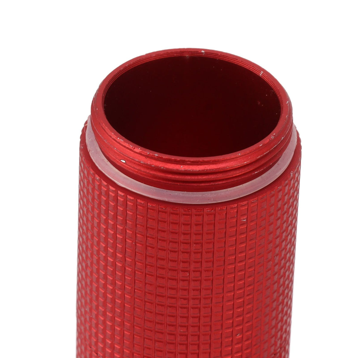 Keychain Medicine Holder Case 3 Compartment Waterproof Metal Travel Tablet Capsule Holder for Outdoor Red