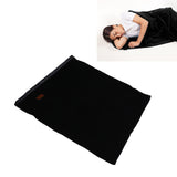 Sleeping Bag Liner Super Thick Fleece Soft Sleeping Bag Liner Blanket for Camping Travel Backpacking Black - Extra Image