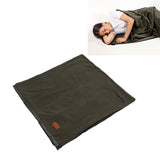 Sleeping Bag Liner Super Thick Fleece Soft Sleeping Bag Liner Blanket for Camping Travel Backpacking OD Green
