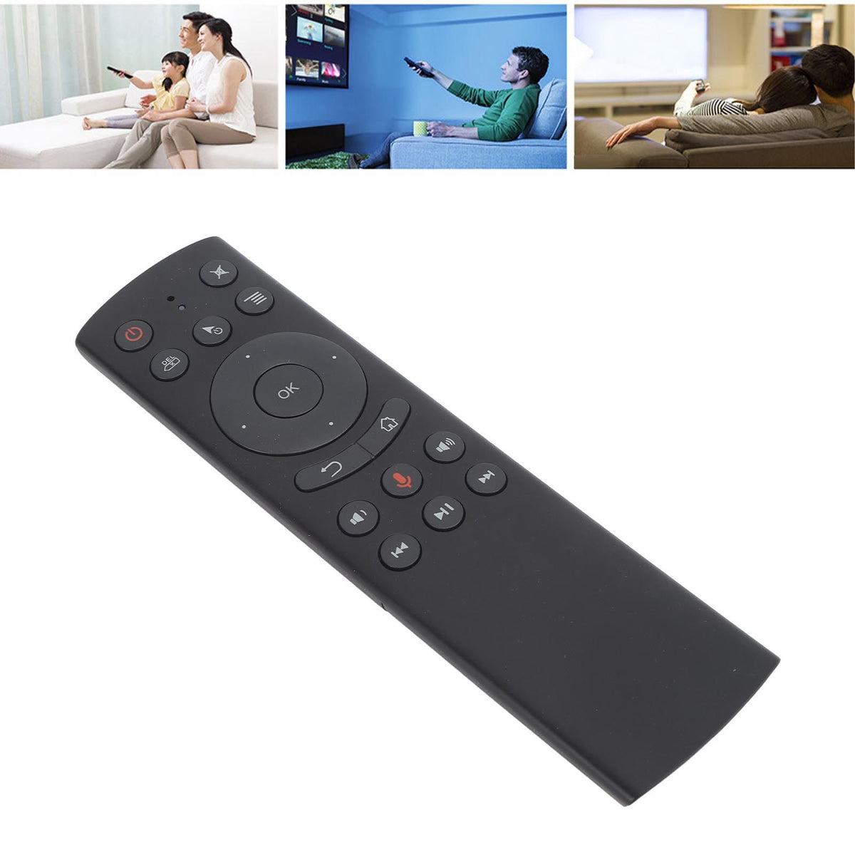 Voice Remote Control 2.4G Wireless Voice Sensing Remote Mouse with USB Receiver for G10S TV Box PC Projector
