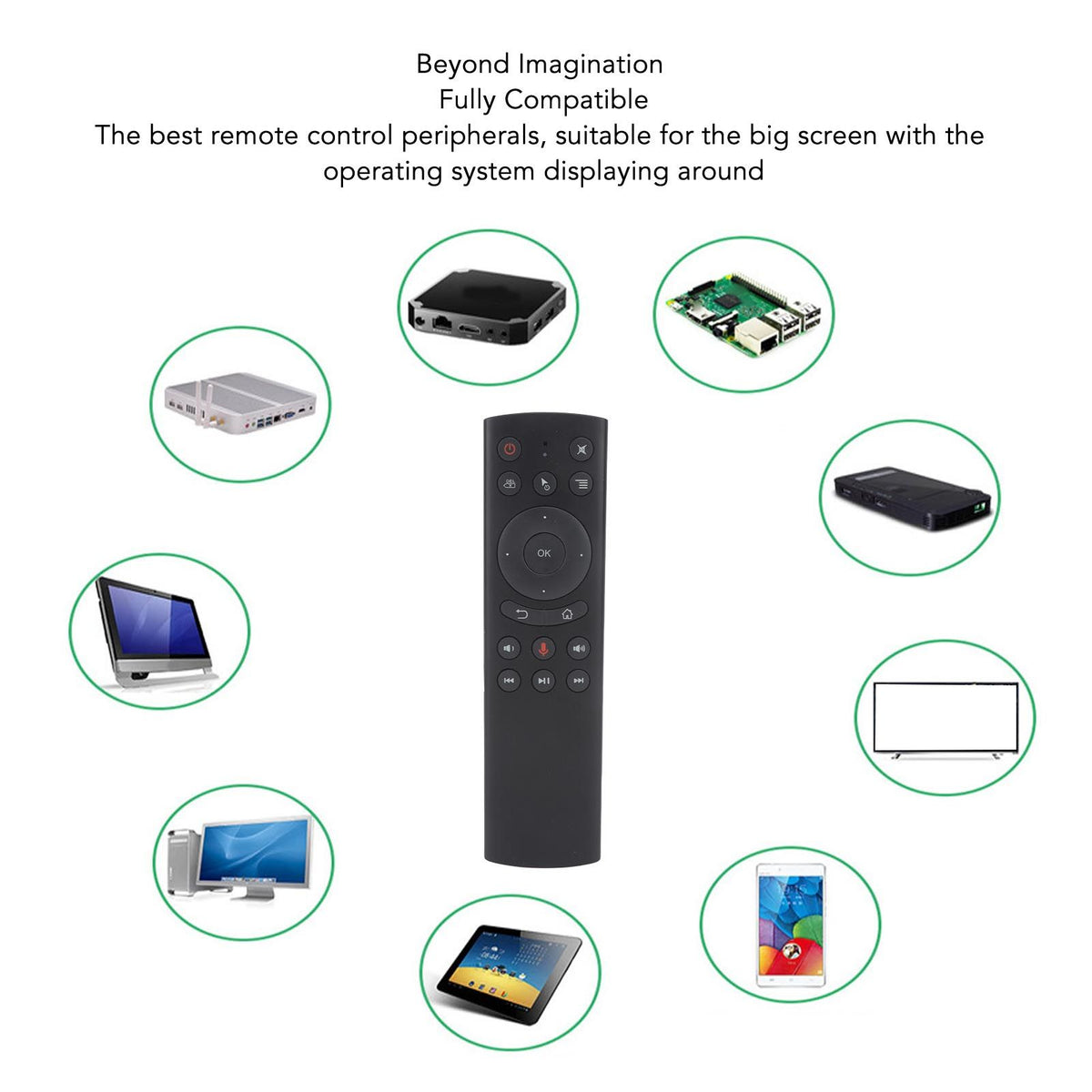 Voice Remote Control 2.4G Wireless Voice Sensing Remote Mouse with USB Receiver for G10S TV Box PC Projector